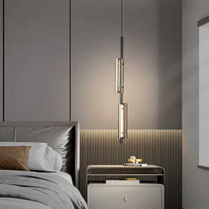 โคมไฟระย้าสไตล์อิตาลีทำจากทองแดงและแก้ว สำหรับห้องนอนใหญ่ โคมไฟเพดานโพสต์โมเดิร์นระดับไฮเอนด์ สำหรับห้องนั่งเล่น โคมไฟโซฟา โคมไฟระย้า - Product Image 1