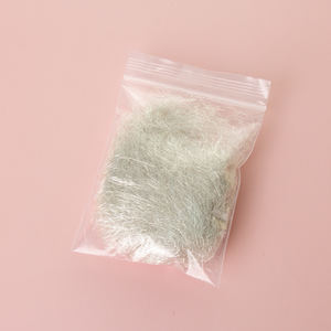 공장 공급 염색 회전 화이트 실버 짧은 선물 포장 금속 원사 섬유 부드러운 안젤리나 섬유 - Product Image 1