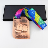 Medallas Fabricante Venta al por mayor Sublimación 3D Metal Gold Award Trofeos y medallas Kick Boxing personalizado Karate Medalla internacional