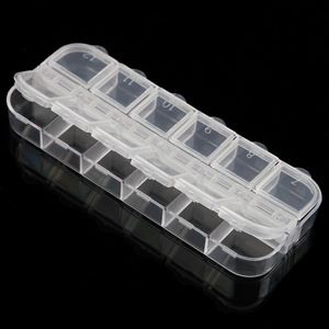 Caixa de Armazenamento para Unhas com 6/12 Compartimentos, Estojo Vazio de Acrílico para Pó de Manicure, Contas, Gemas, Strass, Joias para Unhas, Ferramenta DIY para Unhas - Product Image 2