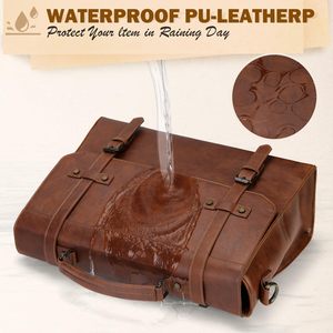 Túi cho nam giới Mens Messenger Túi 17 <span class=keywords><strong>inch</strong></span> không thấm nước cổ điển PU da máy tính xách tay cặp lớn cho văn phòng kinh doanh du lịch cao đẳng - Product Image 4