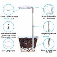 Lampe de croissance pour plantes d'intérieur, hauteur réglable, minuterie automatique, intensité variable, LED 5V basse tension sécurisée