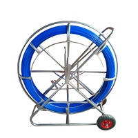 Tire-câble personnalisé en fibre de verre, serpent de 10m à 500m, guide-câble en fibre de verre, rouleau de guidage de câble souterrain, détectable, pour conduit, tige de guidage