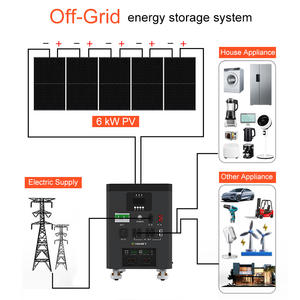 6.6kWh 휴대용 태양 에너지 시스템 모두 하나의 발전소에 6.2kw 태양열 인버터 51.2v <span class=keywords><strong>130Ah</strong></span> <span class=keywords><strong>Lifepo4</strong></span> 리튬 배터리 팩 - Product Image 3
