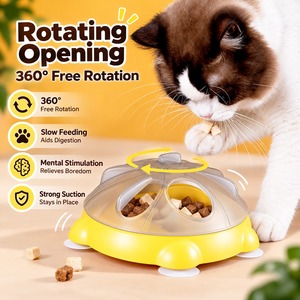 Juguete Dispensador de Golosinas para Gatos con Apertura Giratoria de 360 Grados, Rotación Libre, Comedero Lento Interactivo para Juego Autónomo - Product Image 3