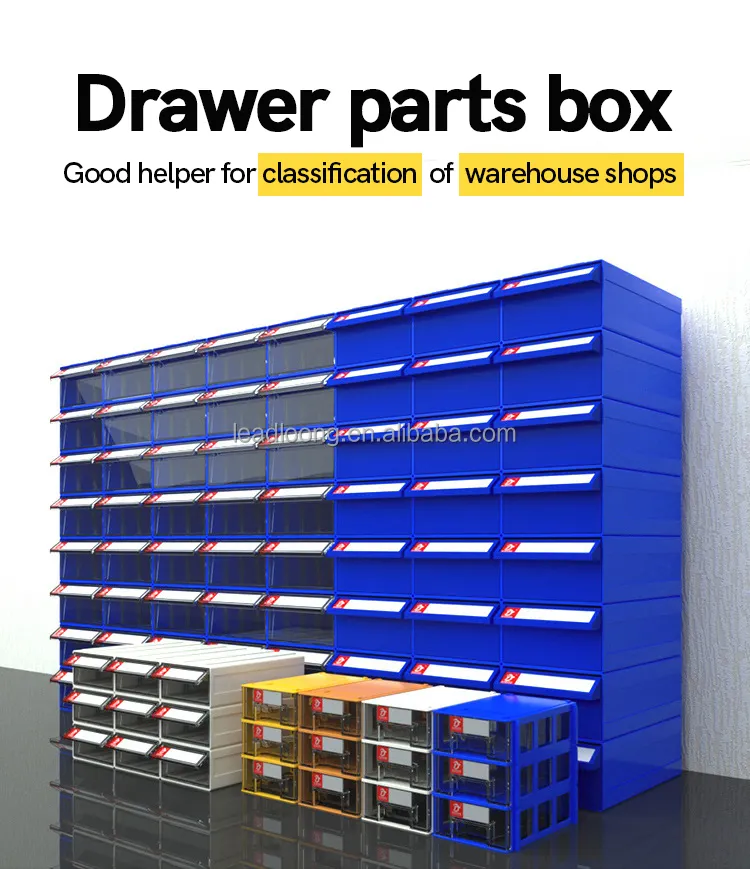 Warehouse Small Stackable Plastic Drawer Parts Storage Box Drawer