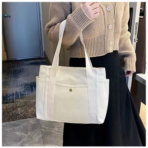 Tùy Chỉnh Thân Thiện Với Môi Lớn Bông Tote Mua Sắm Túi Mới Phong Cách Thời Trang Túi Xách Với Túi Và Nút Tái Sử Dụng Và Phong Cách - Product Image 2