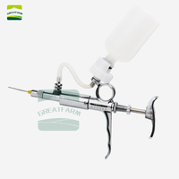 Gran granja ajustable 5ml jeringa veterinaria reutilizable inyección continua automática para aves de corral cría de animales esenciales
