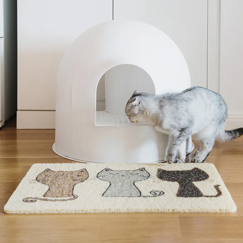 PVC Pet Dog Cat Litter Mat Món Ăn Cho Ăn Bát Placemat Chống Trượt Không Thấm Nước Mềm Ngủ Pad Dễ Dàng Để Làm Sạch Pet Litter Mèo Mat