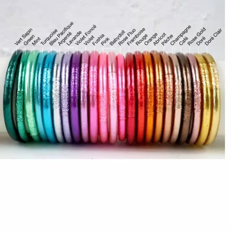 Upgrade Newest Gold Powder Lining Glitter Filled Bangles Mutilcolors Soft Silicone Glitter Jelly Sparkling Fashion Bracelet