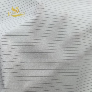 Fil conducteur en <span class=keywords><strong>nylon</strong></span> uni et élasthanne, bande de 6 mm, tissu extensible antistatique, tissu ESD blanc pour vêtements de laboratoire - Product Image 3