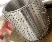 Fabrik preis Pinned Roller Embossed Needle Roller Punch Holes Zylindrisch für Nadel perforier maschine