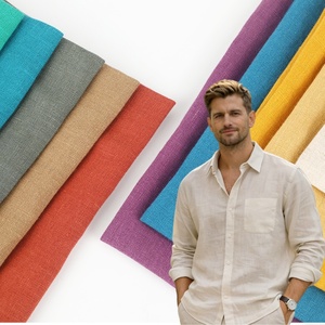 Tissu en lin et viscose écologique, style crêpe, lavé à la pierre, pour vêtements - Product Image 1