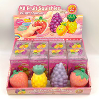 Jouets anti-stress croustillants : Patte de chat en chocolat, Donut, Dumpling aux fruits, Pâte croustillante, Cire, Jouet souple et croustillant