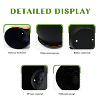 Ensemble de mini-pots de fleurs en plastique PP mignons et durables, trou de drainage, capacité de 3,17 L, style minimaliste pour une utilisation en intérieur/extérieur, décoration pour la maison et l'hôtel