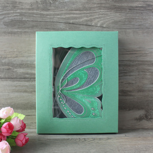 Invitaciones de Boda al por Mayor con Forma de <span class=keywords><strong>Mariposa</strong></span> Única, Brillantes y Verdes - Product Image 3