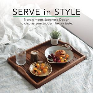 Solid Wood Rectangular <b>Tray</b> Acacia Wood Tea <b>Dinner</b> Hotel Western Food Steak Serving <b>Tray</b> Customization Available - Product Image 4