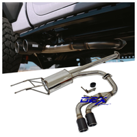 Système d'échappement HKS Hilux Revo AN110 2.4L 2GD/2.8L 1GD-FTV Turbo, silencieux latéral central double avec embout en fibre de carbone poli miroir