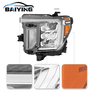 Remplacement du phare avant côté conducteur pour GMC Sierra <span class=keywords><strong>2500</strong></span> 3500 <span class=keywords><strong>HD</strong></span> 2020 2021 2022 <span class=keywords><strong>2023</strong></span> avec signal halogène LED - Product Image 2