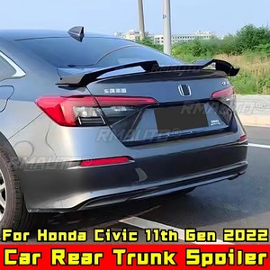 For Honda Civic 11th Gen 2022 Body Kit Rear Roof Spoiler Carbon Fiber Look Sport Style Car Rear Spoiler <b>Wing</b> Car Accessories - Product Image 1