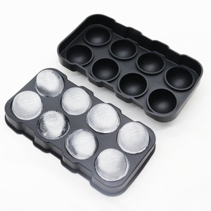 BPA Free Easy Release Reusable Food Grade Flexible Silicone Ice Cube Tray With Lid Whiskey Silicone Ice Ball <b>Maker</b> Ice Ball Mold - Product Image 5