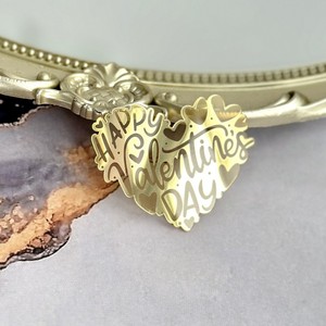 ของตกแต่งคัพเค้กวันวาเลนไทน์รูปน้ำผึ้งและของหวาน  ท็อปเปอร์เค้กอะคริลิคสีทองสำหรับวันวาเลนไทน์ - Product Image 4