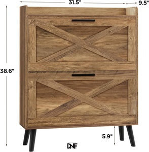 Mueble Moderno para Almacenamiento de Zapatos de 32 Pulgadas de Ancho, 2 Cajones Abatibles, Diseño de Puerta Corredera, Estantes Ajustables, Delgado y <span class=keywords><strong>Estrecho</strong></span> para Entrada, Vestíbulo, Pasillo, Sala de Estar - Product Image 1