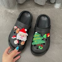 Accessoires en peluche de Noël très vendus, ambiance mignonne, dessin animé, chaussures de Père Noël, sacs, décorations, accessoires de bagages DIY