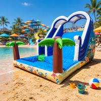 Toboggan aquatique gonflable pour adultes, château gonflable, PVC 0,55 mm, jeu de parc de loisirs en plein air