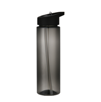 Gourde de sport d'extérieur en plastique PS monocouche de 700 ml avec paille et bec verseur pratique, personnalisable avec logo, pour l'exportation