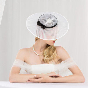 A3 Dame Chapeaux Ligne Chapeau Femme À Large Bord Chapeaux Chapeaux Printemps Nouvelle Mode Fil <span class=keywords><strong>Homburg</strong></span> Contracté Bouchons Femelle Britannique Bouchon - Product Image 5