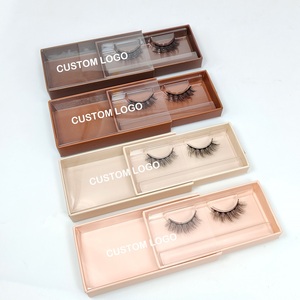Kotak kemasan bulu mata Logo kustom casing bulu mata stok massal Label pribadi grosir kotak bulu mata - Product Image 1