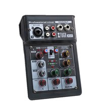 Console de mixage professionnelle XTUGA 3 canaux avec réverbération et lecture XU3 16,5x22x7cm