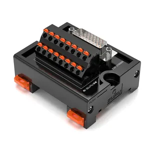 15 Pólos 28-16AWG Saída Led Display DIN Rail Parafusos Montagem Interface Relé Board Módulo Pluggable Terminal Block