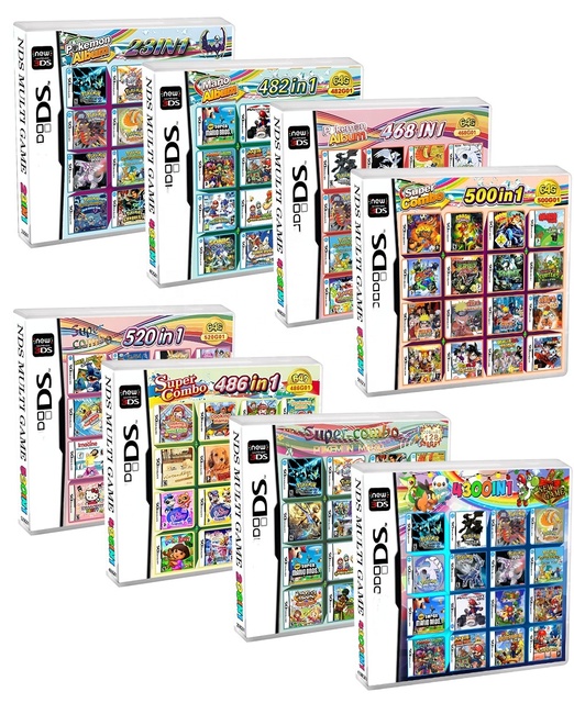 Multi-DS Card Video Games Cartridge Box for Nintendo DS 3DS XL 3DS XL 2DS L Durable Plastic Models 208/ 468 /482/486 /5000/4300