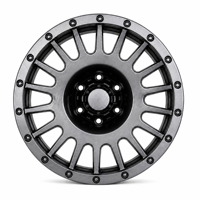 Jantes tout-terrain forgées monobloc 6061-T6 à rayons multiples, jantes en alliage concaves profondes avec simulation de beadlock pour pick-up 4x4 et SUV