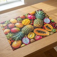 Puzzle en papier réaliste personnalisé de fruits tropicaux, emballé dans une boîte de rangement légère, pour l'apprentissage de la botanique, idéal pour la décoration intérieure et les loisirs