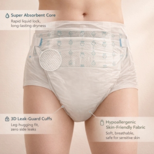 Pañales Desechables para Adultos con <span class=keywords><strong>Incontinencia</strong></span>, Ultra Gruesos, Impresos, para Uso Médico y Hospitalario - Product Image 5