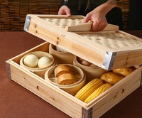 Panier Vapeur Professionnel Authentique en Bambou Rond Épaissi pour Dim Sum – Plateau de Cuisson Vapeur Durable pour Restaurants et Hôtels