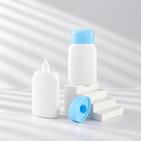 Emballage personnalisé de flacon en plastique PP de 60 ml pour crème solaire, OEM ODM, flacon vide en plastique à presser pour crème solaire, sérum pour le soin de la peau, nettoyant visage