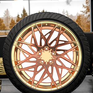 Jantes en alliage forgé pour voiture, 2 pièces, 5 trous, entraxe 114.3 5x100, <span class=keywords><strong>sport</strong></span>, OEM universel, argent, <span class=keywords><strong>40mm</strong></span> 25mm, 20-22 pouces - Product Image 4