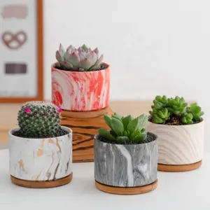 Nordic Marble Patterns Blumentöpfe Sukkulenter Pflanzer Keramik Blumentopf Großhandel