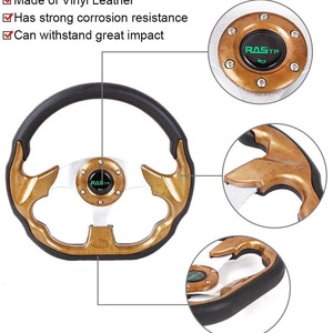 Volant de course RASTP 13 pouces, 3 branches, design en fibre de carbone pour voiture, karting et jeux vidéo - Product Image 3