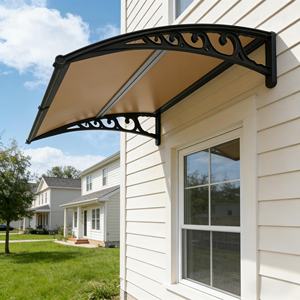 <span class=keywords><strong>Auvent</strong></span> de porte et fenêtre en <span class=keywords><strong>polycarbonate</strong></span> massif transparent, personnalisable OEM, couleur optionnelle, pour extérieur, DIY - Product Image 1