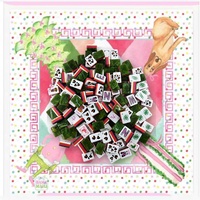 Tuiles de Mahjong en Acrylique Personnalisées à Thème Faunaire, Ensemble de Jeu de Mahjong Américain Sur Mesure avec Tapis de Mahjong Assorti