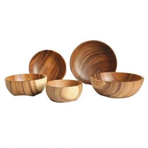 100% All-Natural Eco-Friendly <b>Extra</b> <b>Large</b> Acacia Wood Salad Bowl Set with Spoon Polished 3-Piece Custom Logo Silk Screen <b>Printed</b> - Product Image 5