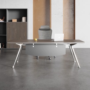 Escritorio ejecutivo <span class=keywords><strong>de</strong></span> melamina <span class=keywords><strong>de</strong></span> diseño Popular, muebles <span class=keywords><strong>de</strong></span> <span class=keywords><strong>oficina</strong></span> grandes en forma <span class=keywords><strong>de</strong></span> L, mesa <span class=keywords><strong>de</strong></span> personal con gabinete lateral - Product Image 3