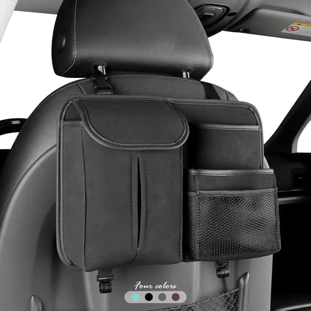 Органайзер на спинку автомобильного сиденья большой емкости сумка для хранения на спинке автомобильного сиденья с крючком, замшевая коробка для салфеток автомобиля, поддержка на заказ
