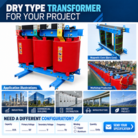 Transformateur de distribution triphasé à sec 30-2500 kVA 10 kV 11 kV 400 V Cuivre Aluminium 50 Hz 60 Hz