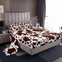 Vente en gros ensemble de housse de couette imprimé 3d ensemble de literie imprimé vache 3 pièces pour décoration de chambre d'enfants garçons adolescents